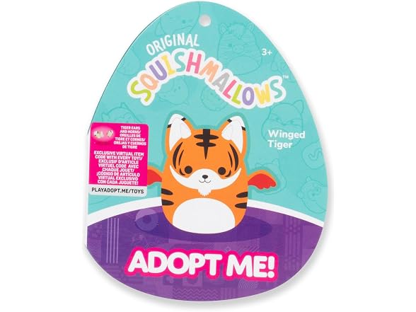Squishmallows Original Adopt Me! 8-Inch Winged Tiger Plush