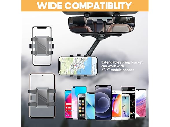 ZoyShop Rearview Mirror Phone Holder, 36