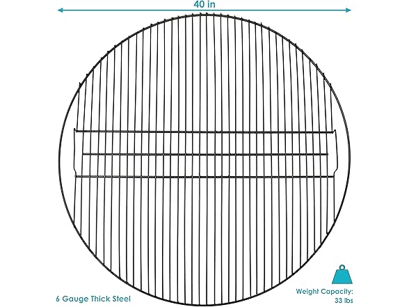 Sunnydaze Round Outdoor Fire Pit Cooking Grate