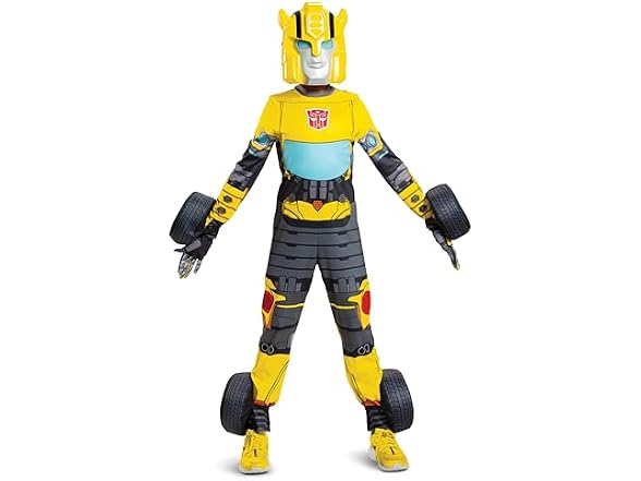 Transformers Child Bumblebee Converting Costume, Size Medium (7-8)