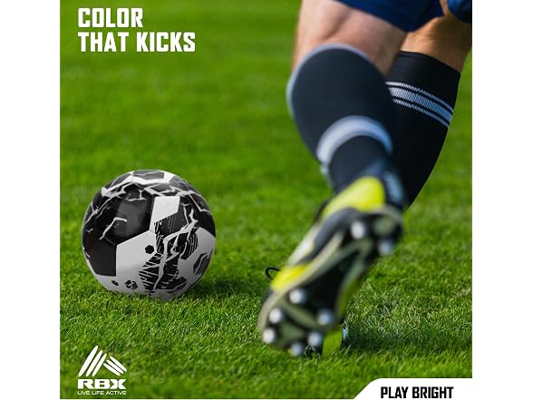 RBX Size 5 Soccer Ball White/Black