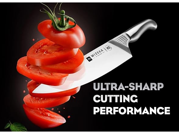 WIZEKA Kitchen Knife Set with Block