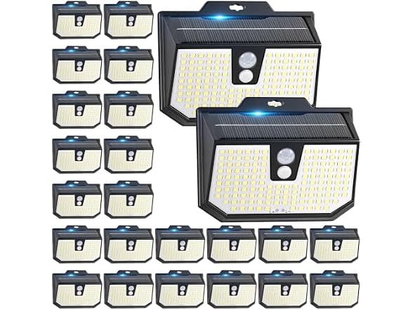 Brightever 20 Packs Solar Motion Sensor Lights Outdoor Waterproof