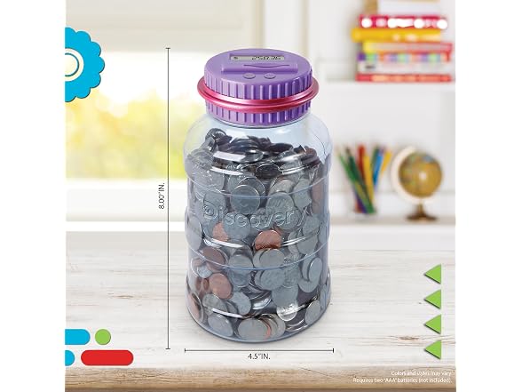 Discovey Digital Coin Counter Money Jar