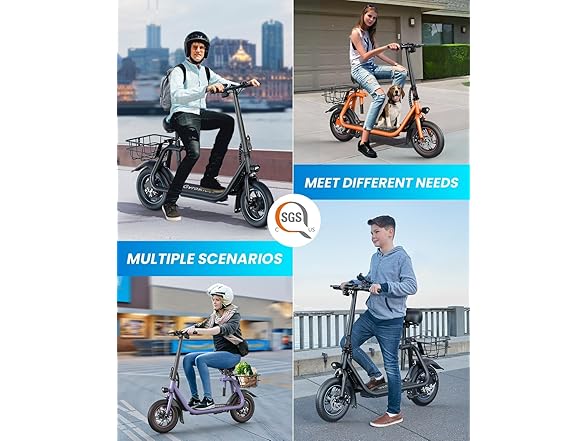 GYS-C1 E-scooter with seat and basket