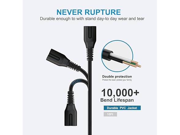 zonbto AC Power Cord for Xbox and PS