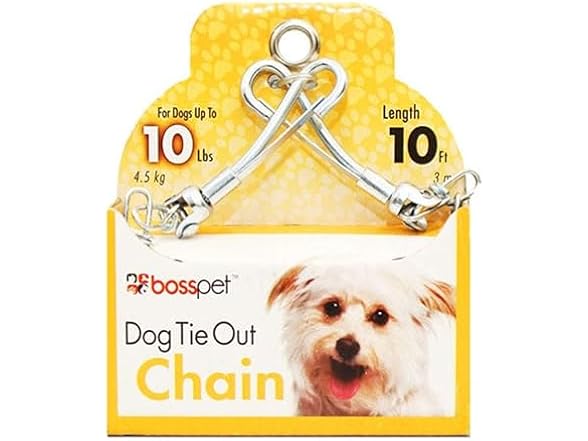 10' Small Dog Swivel Chain Tie-Out Boss