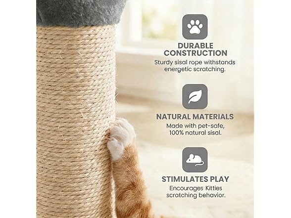 Cat Scratching Post for Small Space, 22''