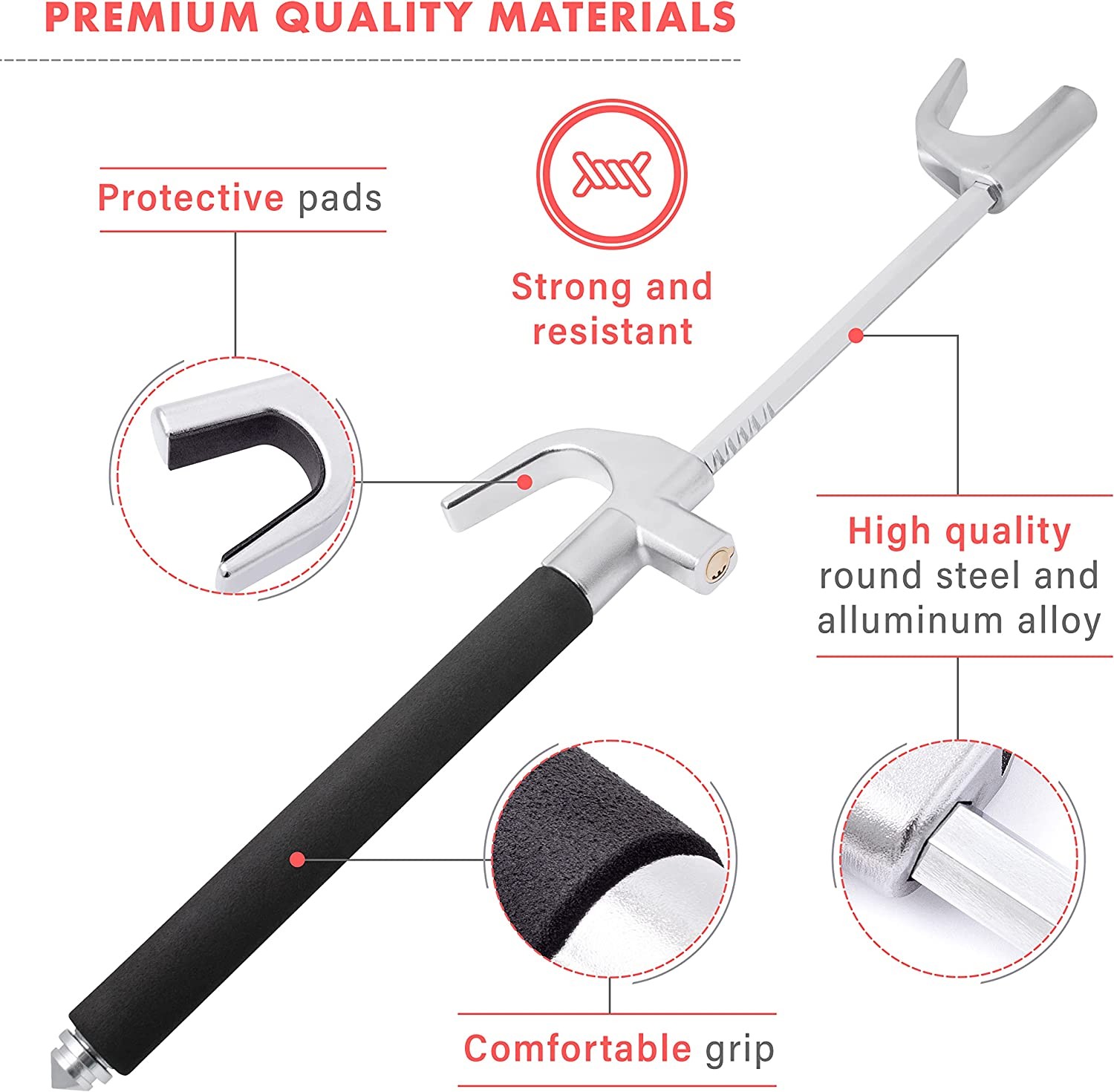 Zone Tech Wl0005 Car Steering Wheel Lock - Gallery 14