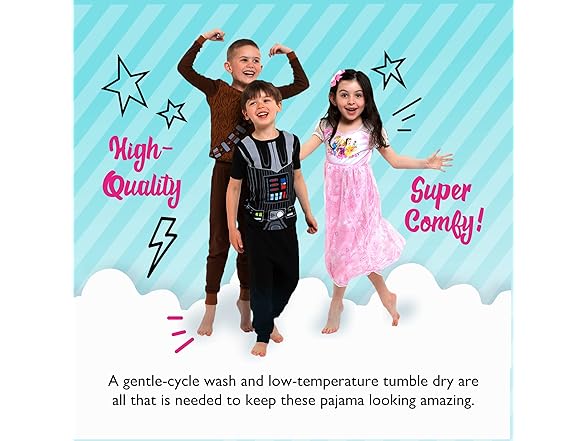 Girls 3-Piece Loose-fit Pajama Set