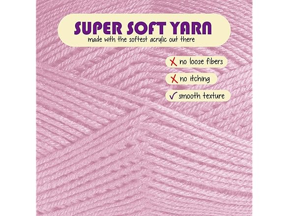 Acrylic Yarn for Crocheting & Knitting Baby Pink
