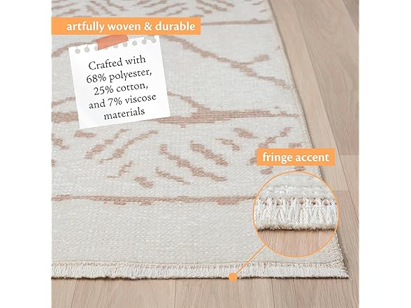 Indigo Ink Washable Area Rug, 6'x9'