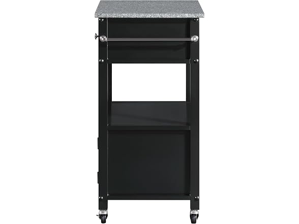 OSP Fairfax Farmhouse Kitchen Cart Black