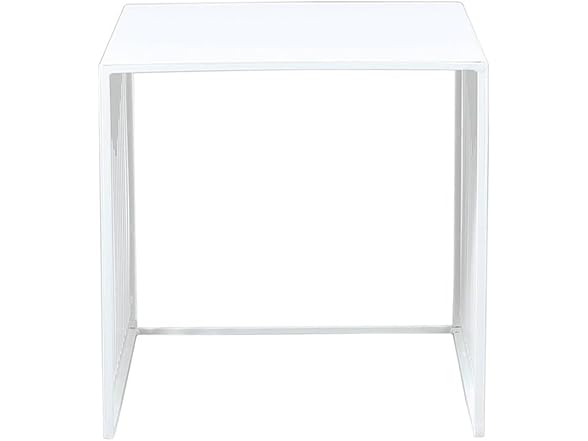 LeisureMod Cisco Square Steel Side Table