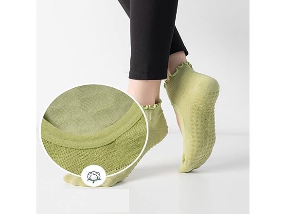 ANIDL Frilly Yoga Socks Non Slip