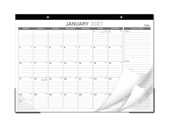 MaaIbok 2026-2027 Desk Calendar - 17" x 12" Ru