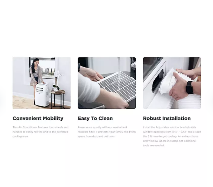Midea 3-in-1 10000BTU Smart Portable AC - Gallery 19