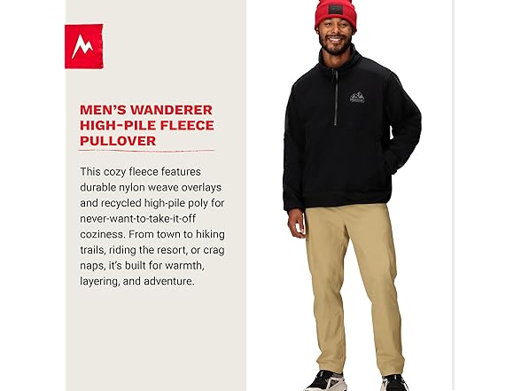 Marmot Mens Wanderer High Pile Pullover