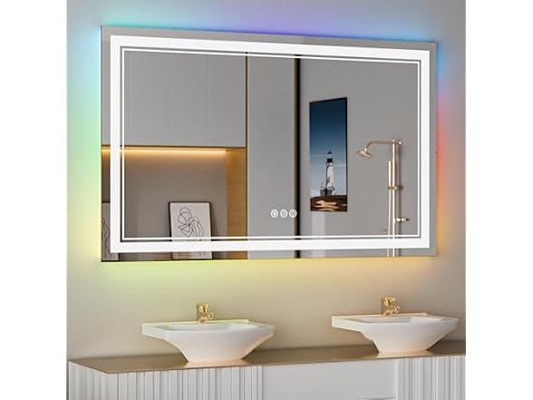 LED Bathroom Mirror with RGB Lights