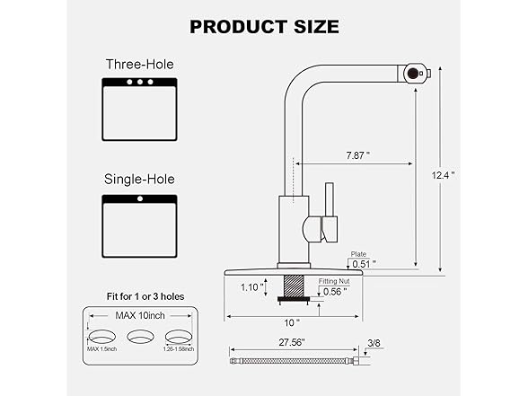 AVSIILE Waterfall Kitchen Faucets