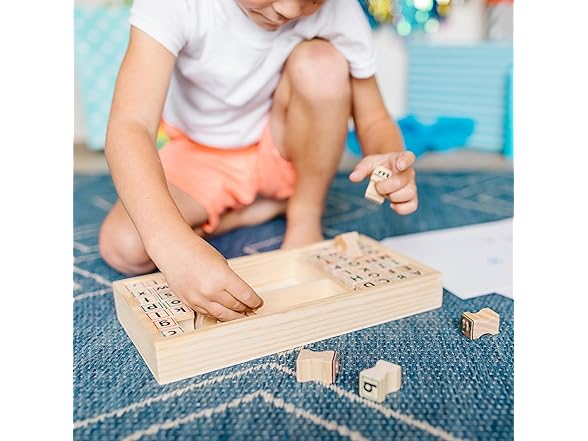 Melissa & Doug Wooden Alphabet Stamp Set