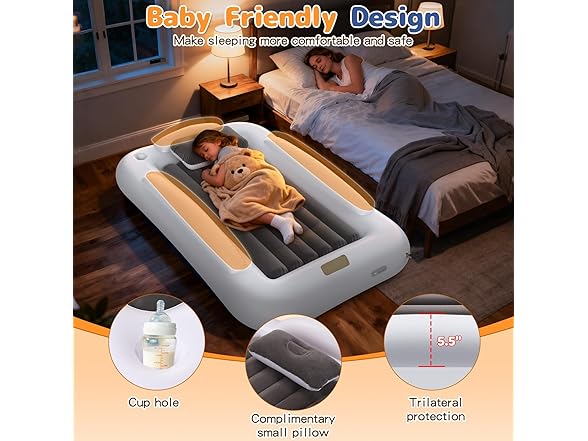 Abdtech Inflatable Toddler Travel Bed