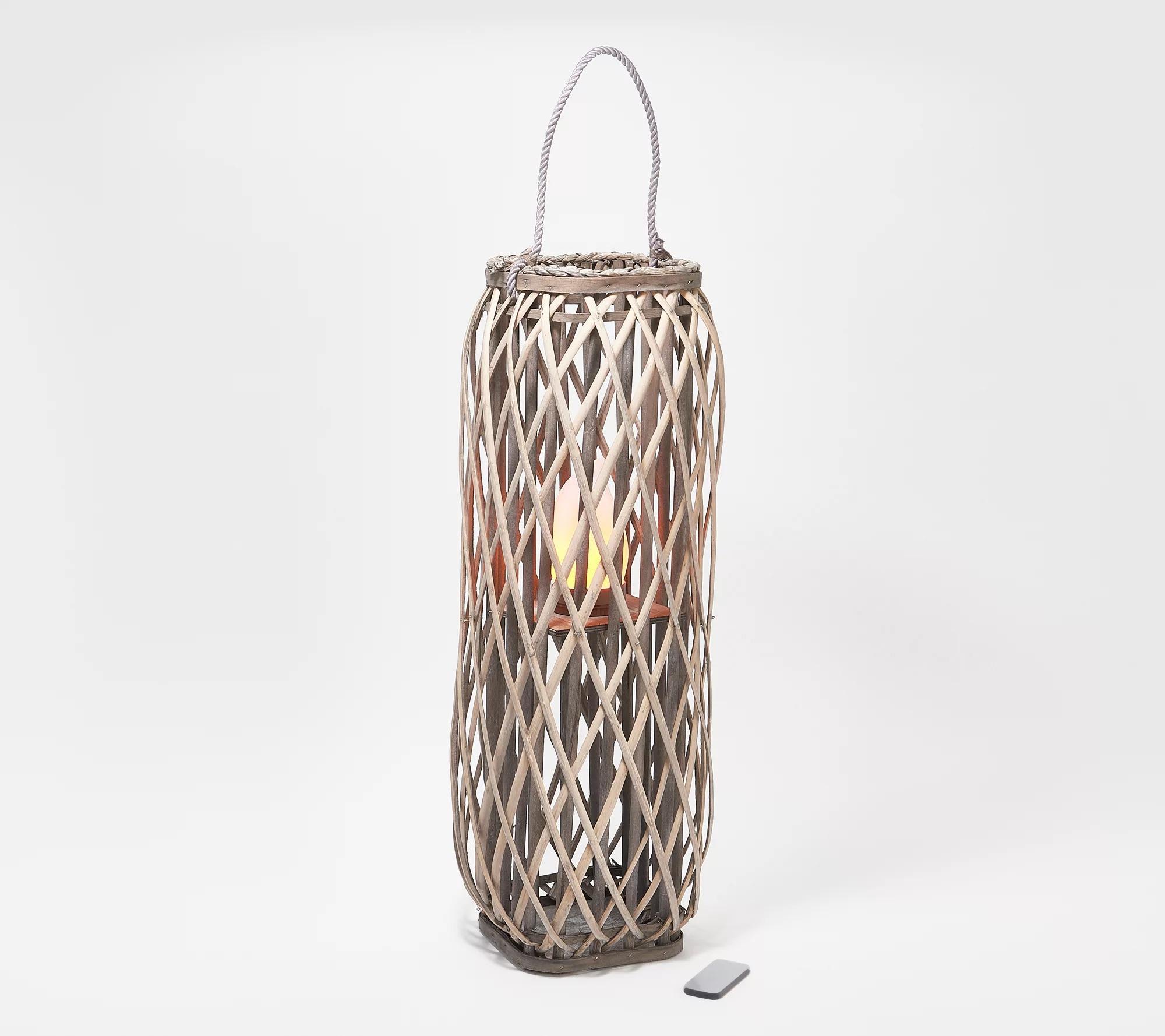 Barbara King 28" Square Wicker Lantern - Gallery 13