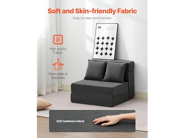 Folding Sofa Bed, 3-in-1 Foldable Couch