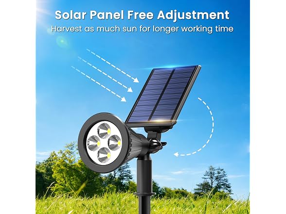 JEJOT 4-Pack Solar Spot Lights Focus