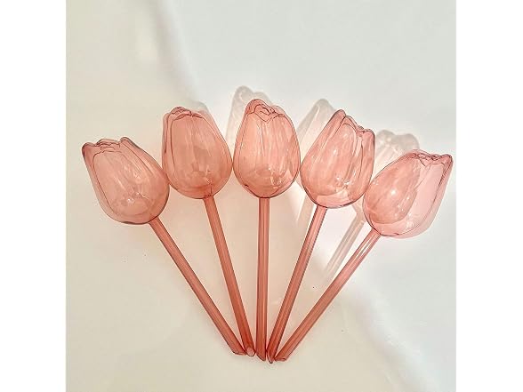 Generic GAR-34 4pcs Tulip Watering Globes, Pink
