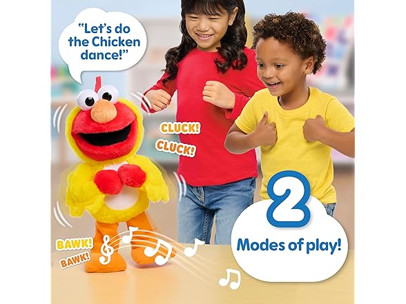 Sesame Street Chicken Dance Elmo Feature 13 Inch Plush