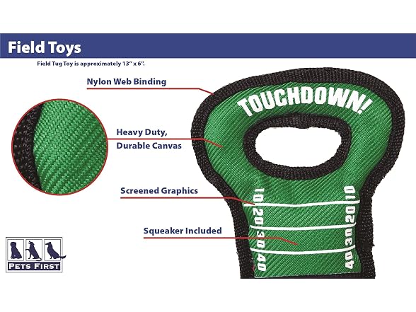 NCAA Football Field Dog Toy with Squeaker Michigan Wolverines