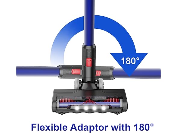Vacuyahu Motorized Brush with Headlights