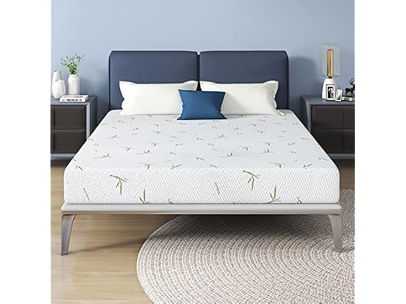 10" Queen Memory Foam Mattress, Bamboo