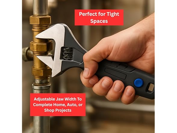 EXXO 4004 2 pc Adjustable Wrench Set WITH GRIP