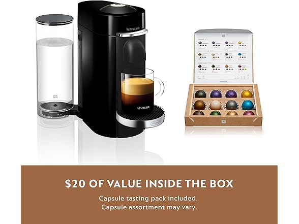 Nespresso VertuoPlus Deluxe Coffee and Espresso Machine Bundle