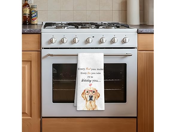 Funny Labrador Retriever Kitchen Towel