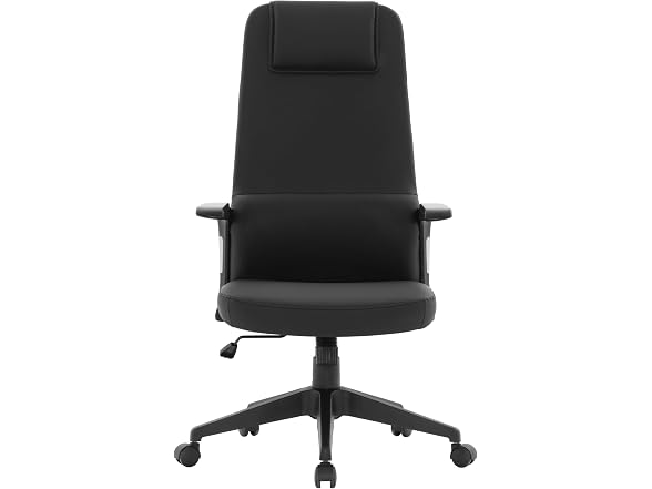 LeisureMod Leather Ergonomic High-Back Office Chair