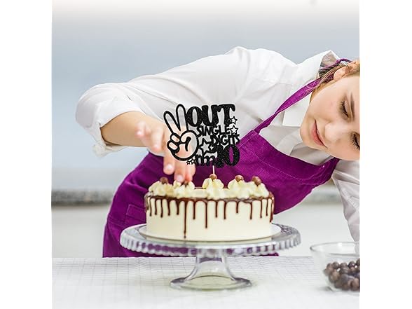 Out Single Digits I'm 10 Cake Topper