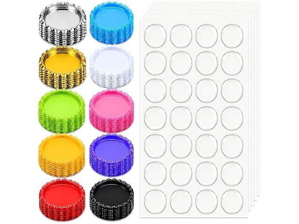 Btl Caps for Crafts 100 Pack Flat Crown Caps