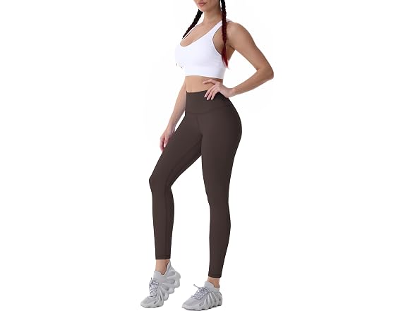 Sunzel Womens Leggings 28in L Brown
