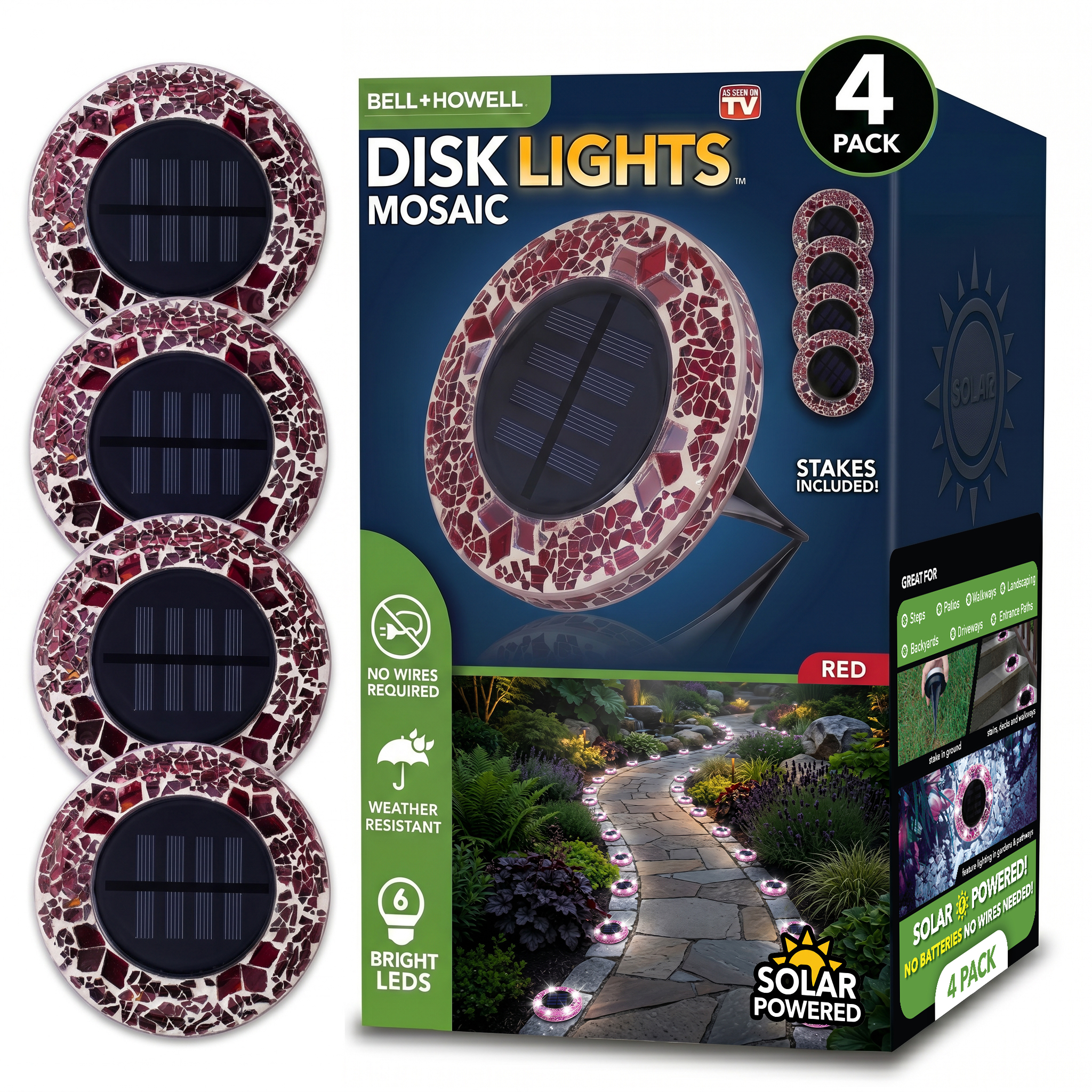 4Pack Mosaic Disk Light - Gallery 25