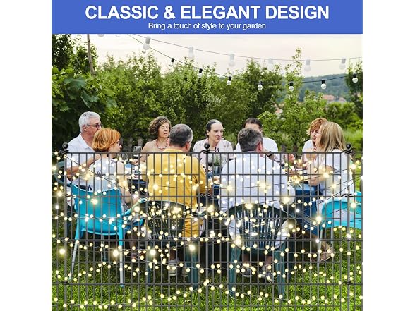 Nessxa 5 Panels No Dig Decorative Garden Fence