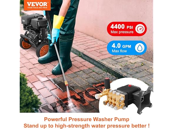 Pressure Washer Pump, 1" Shaft Horizontal