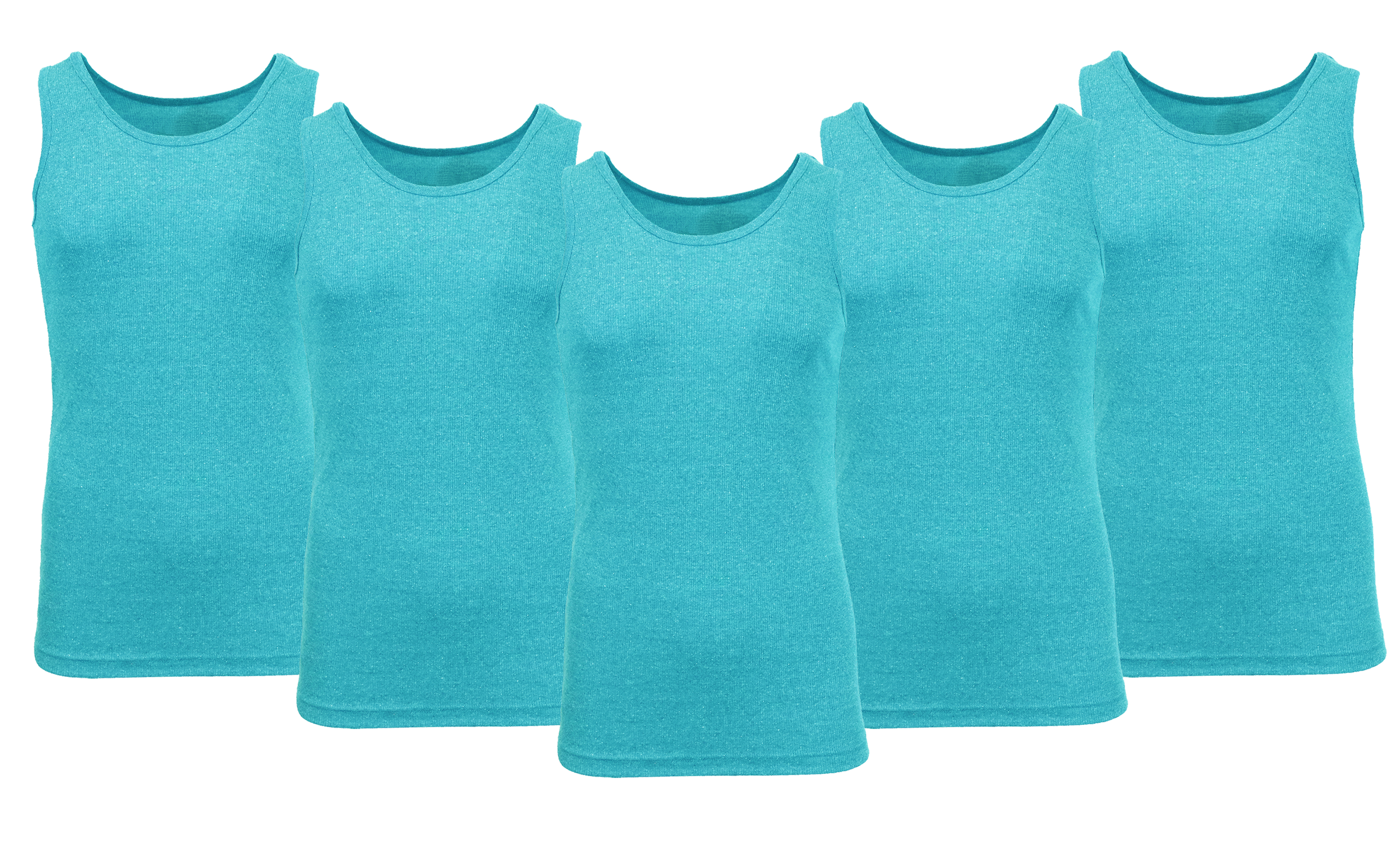 3 or 5PK Men's Heavyweight Ribbed Tank Top - Gallery 56