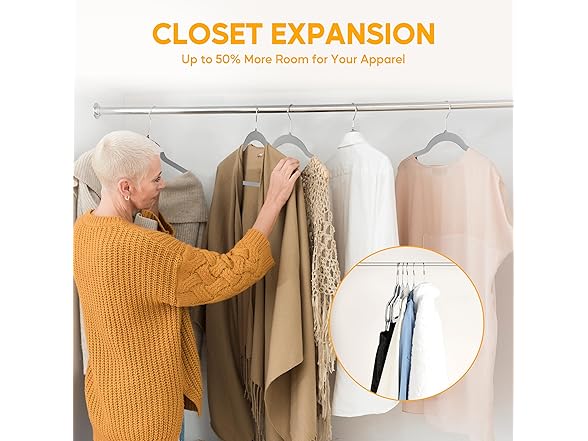 HealSmart 30 Pack Heavy Duty Velvet Hang