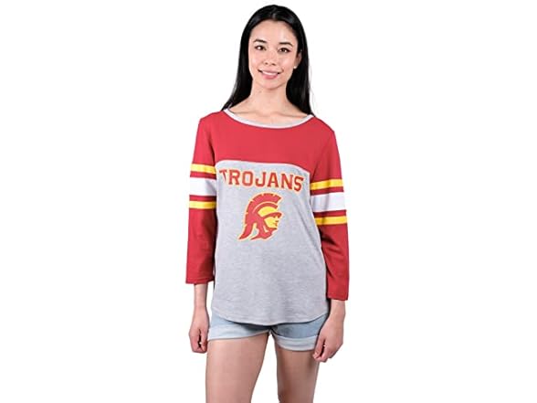 TROJANS L/S Assist Tee Cardinal Red (Small)