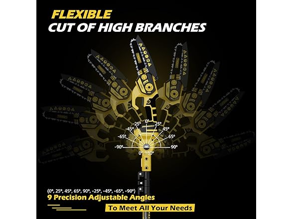 Troozy Cordless Pole Saw & Mini Chainsaw 2-in-1