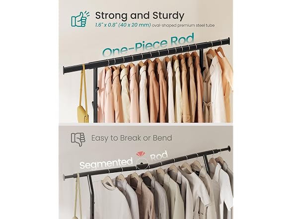 SONGMICS Clothes Rack Black