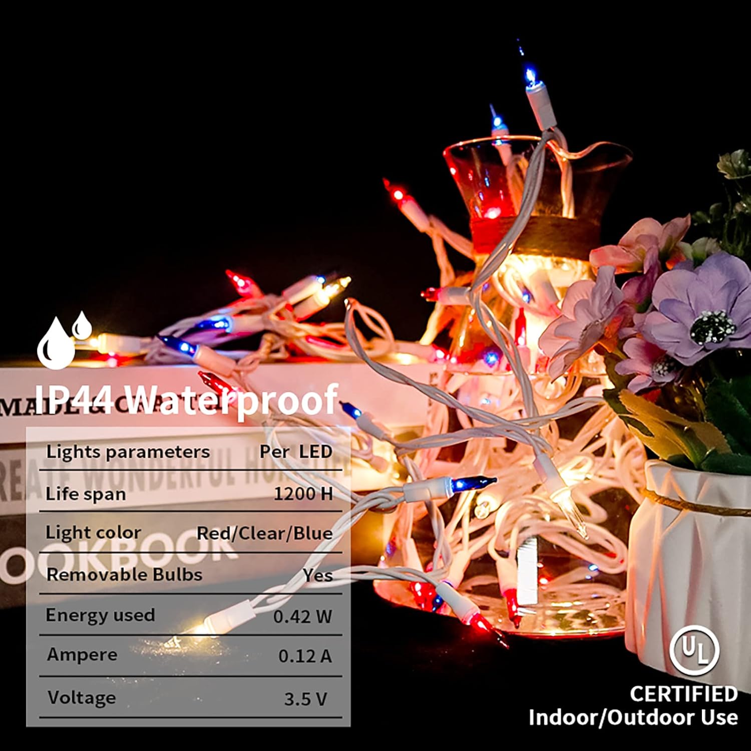 2 Pack Red White Blue LED Lights - Gallery 13